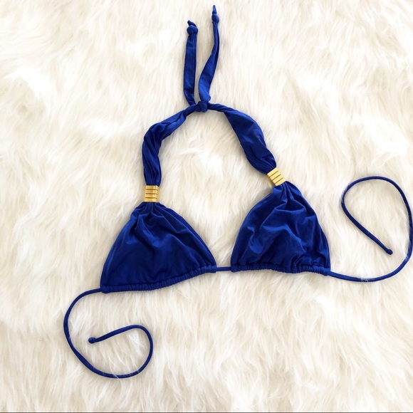 royal blue triangle bikini top